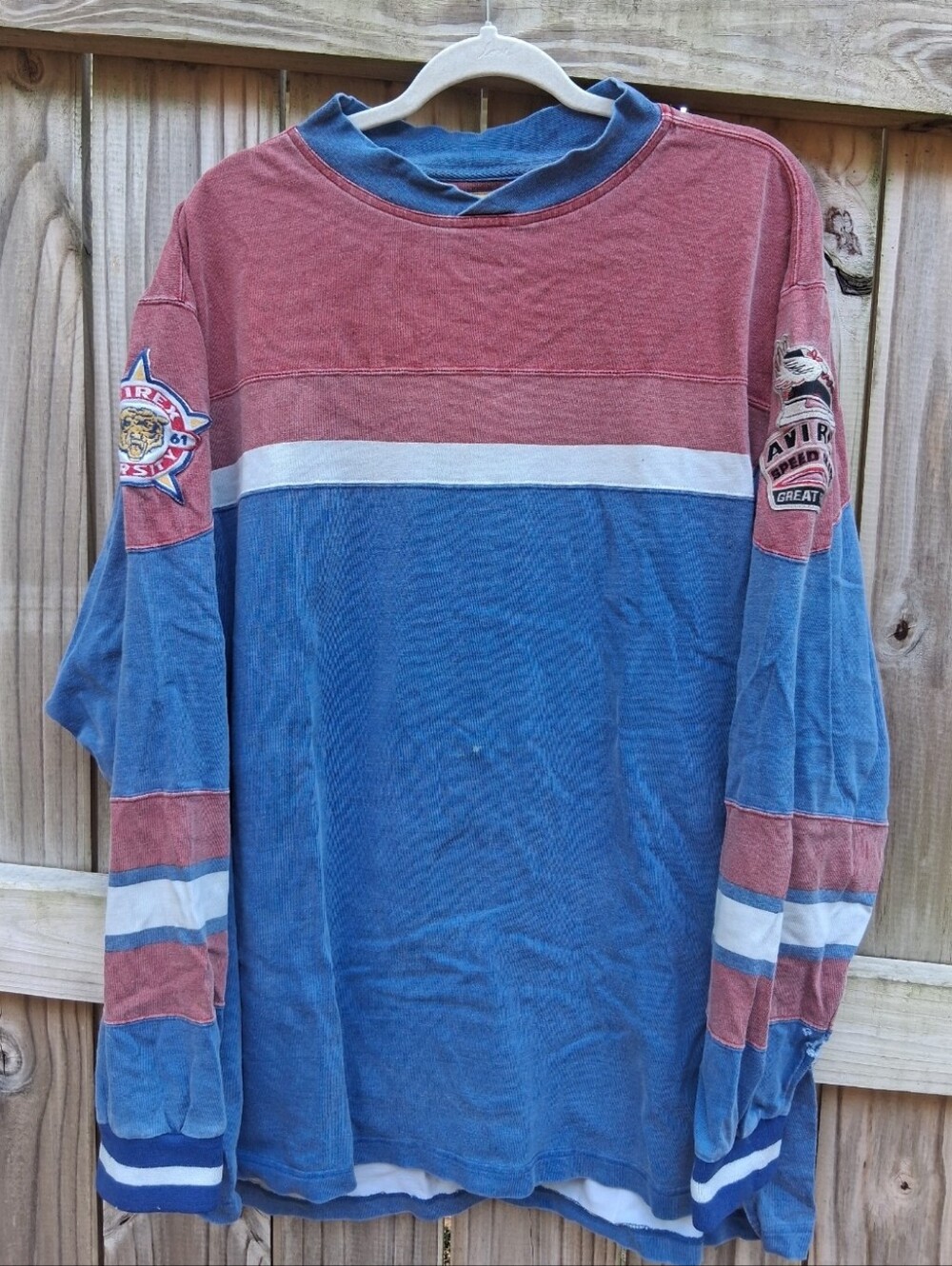 Colorblock Long-Sleeve Avirex Hockey Jersey